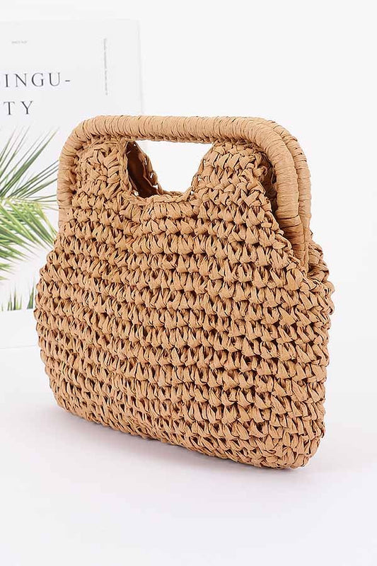 Handmade Faux Straw Clutch
