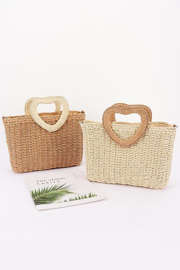 Faux Straw Tote Bag