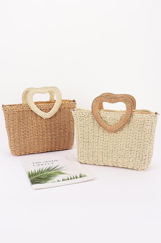 Faux Straw Tote Bag