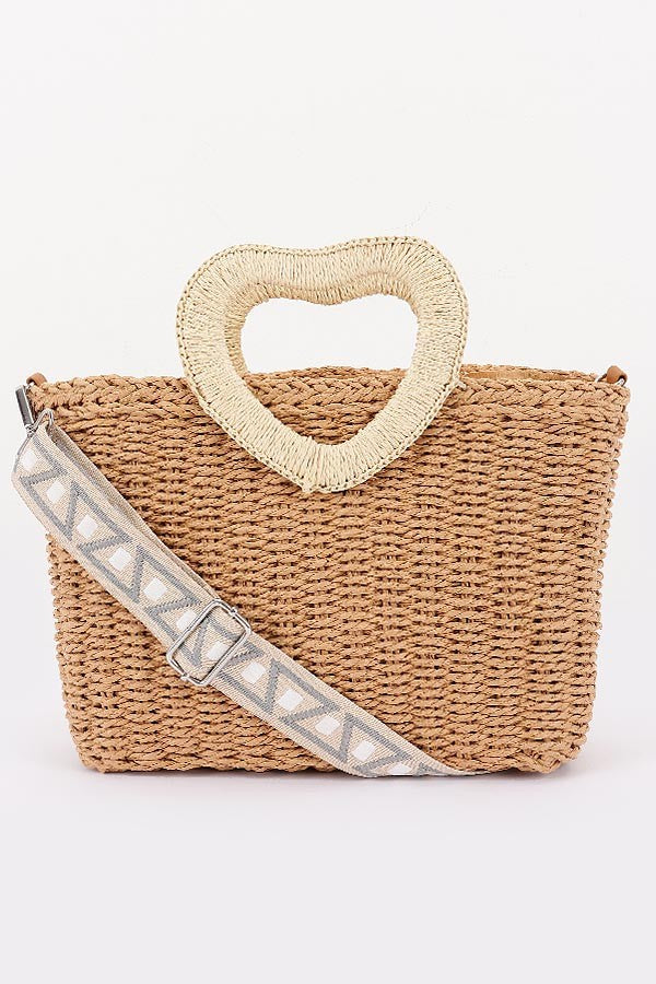 Faux Straw Tote Bag