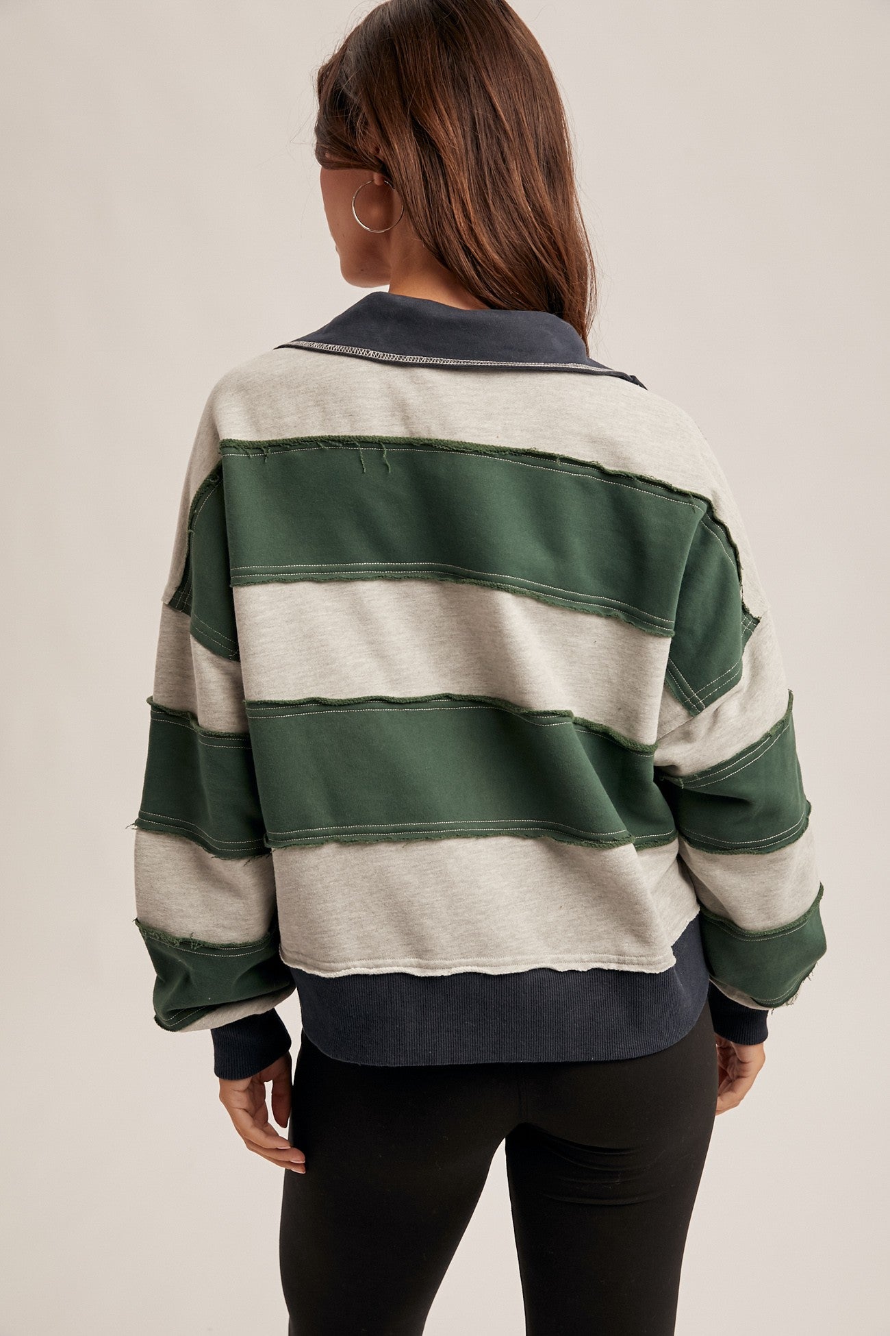 Brushed French Terry Crop Pullover