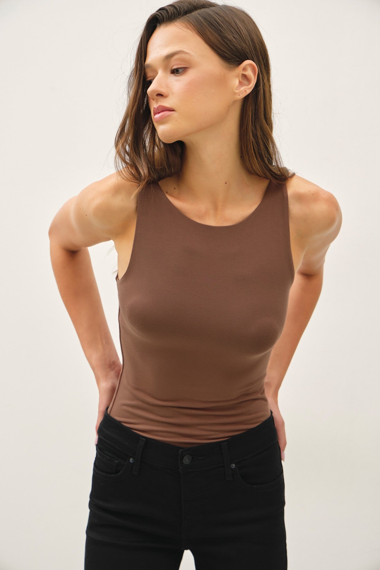 Basic Boat Neck Tank Top