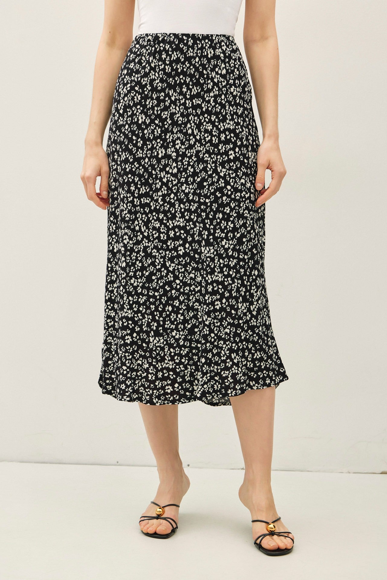Floral Printed Midi Skirt