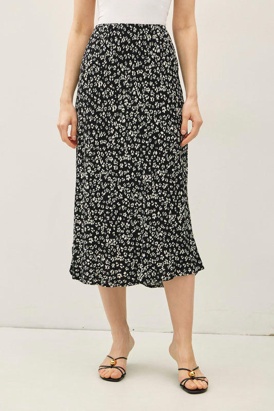 Floral Printed Midi Skirt