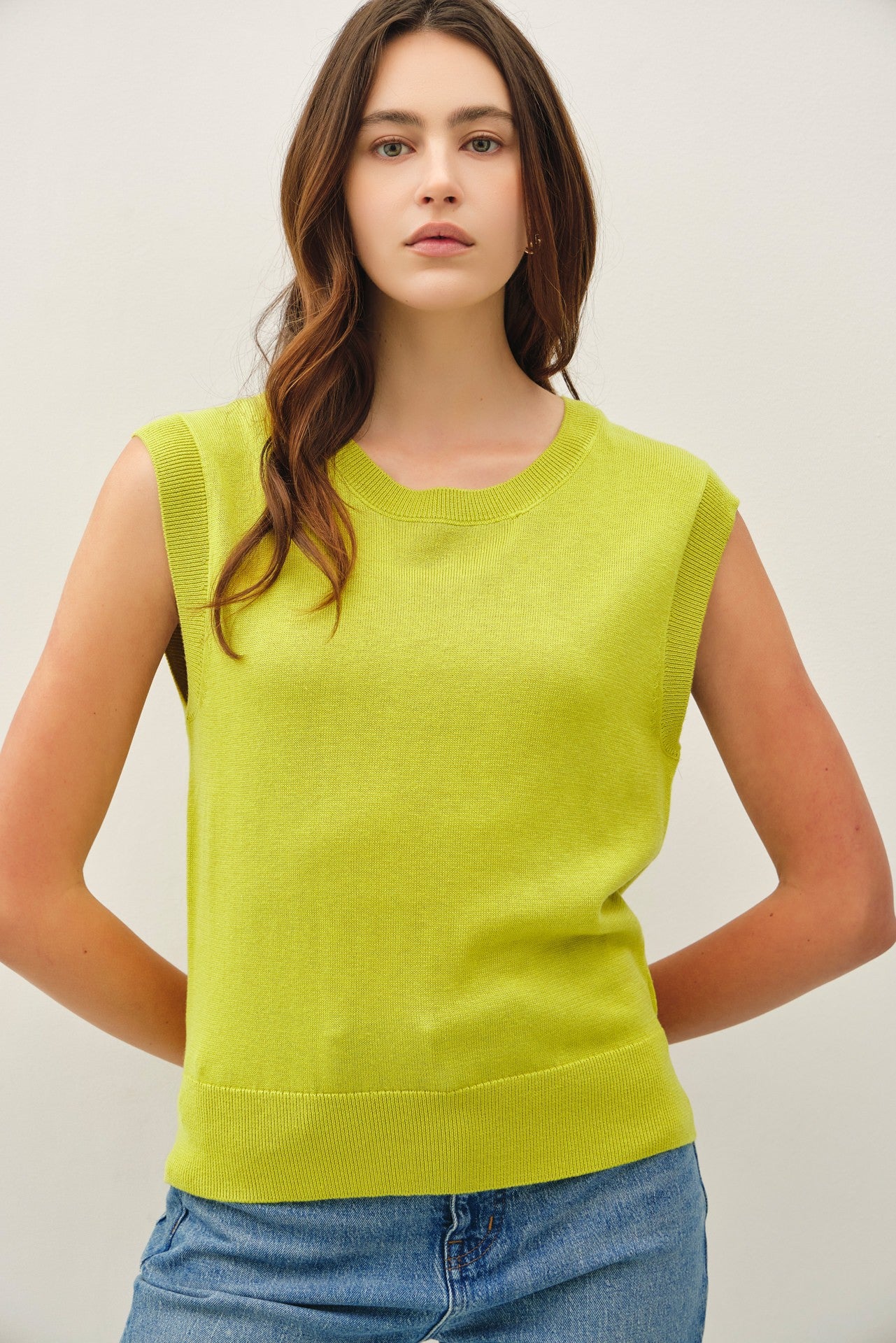 Soft Hand Feel Everyday Essential Sleeveless Sweater