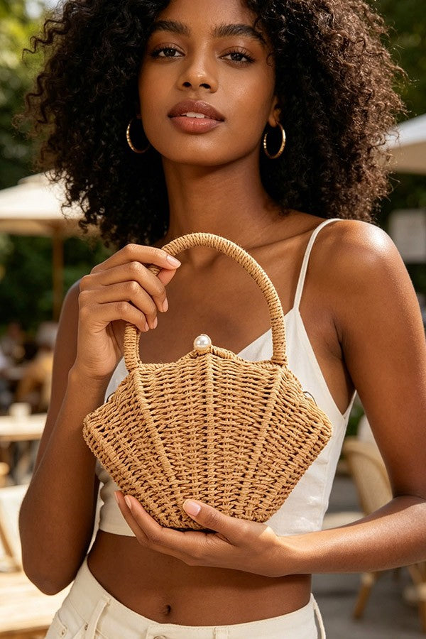 Handmade Bamboo Shell Clutch