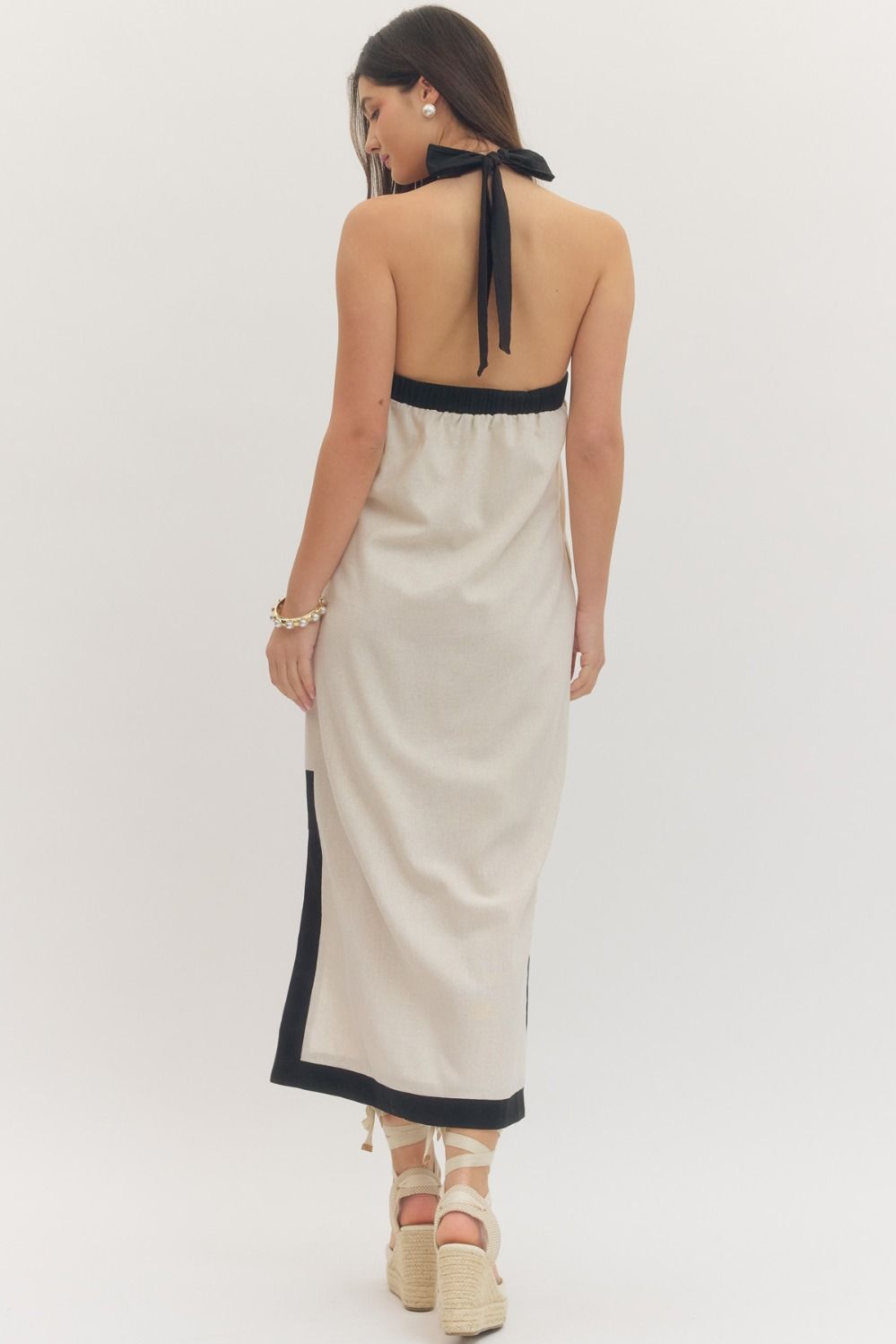 Harbor Glow Halter Dress