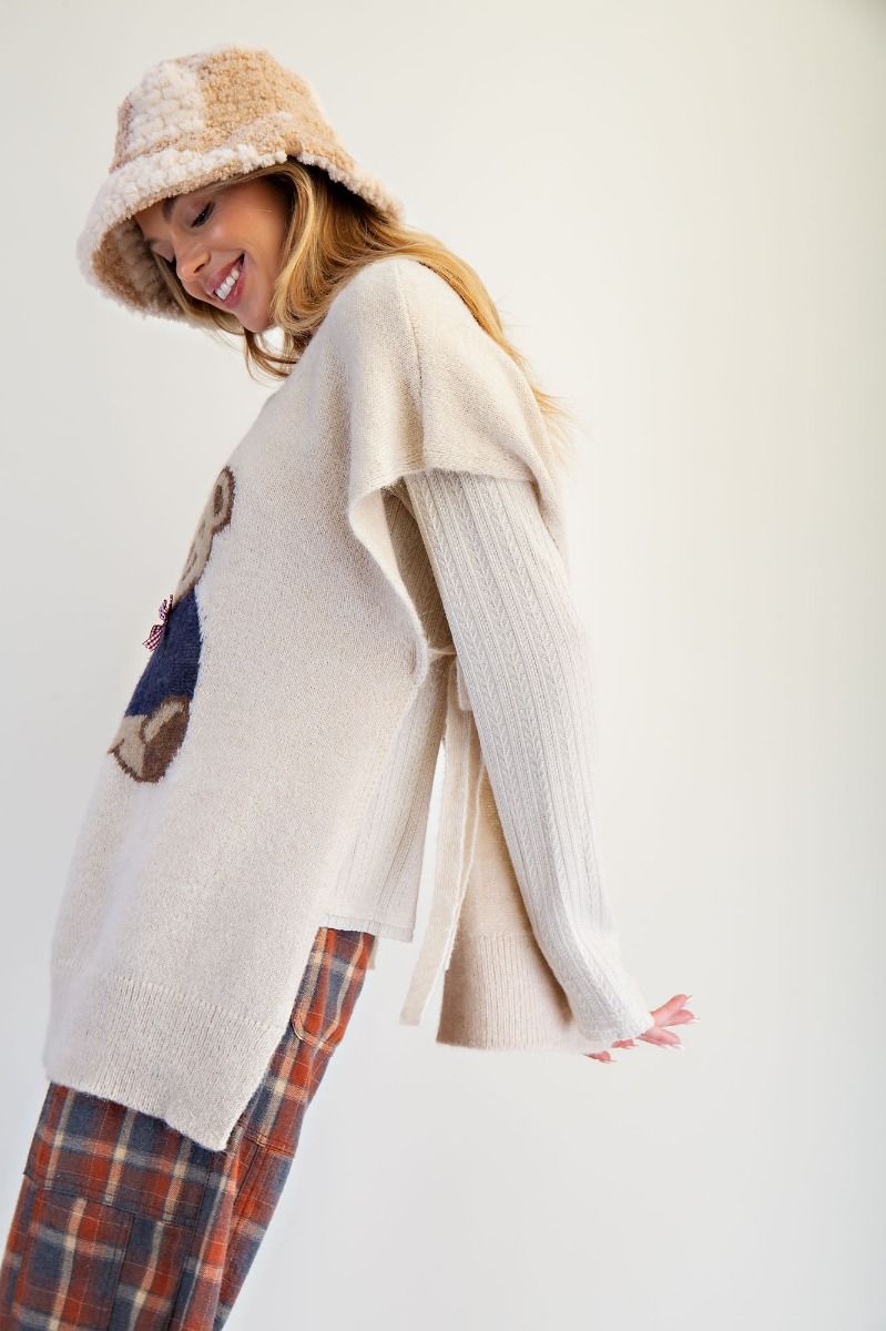 Plaid Mix Terry Pullover Hoodie