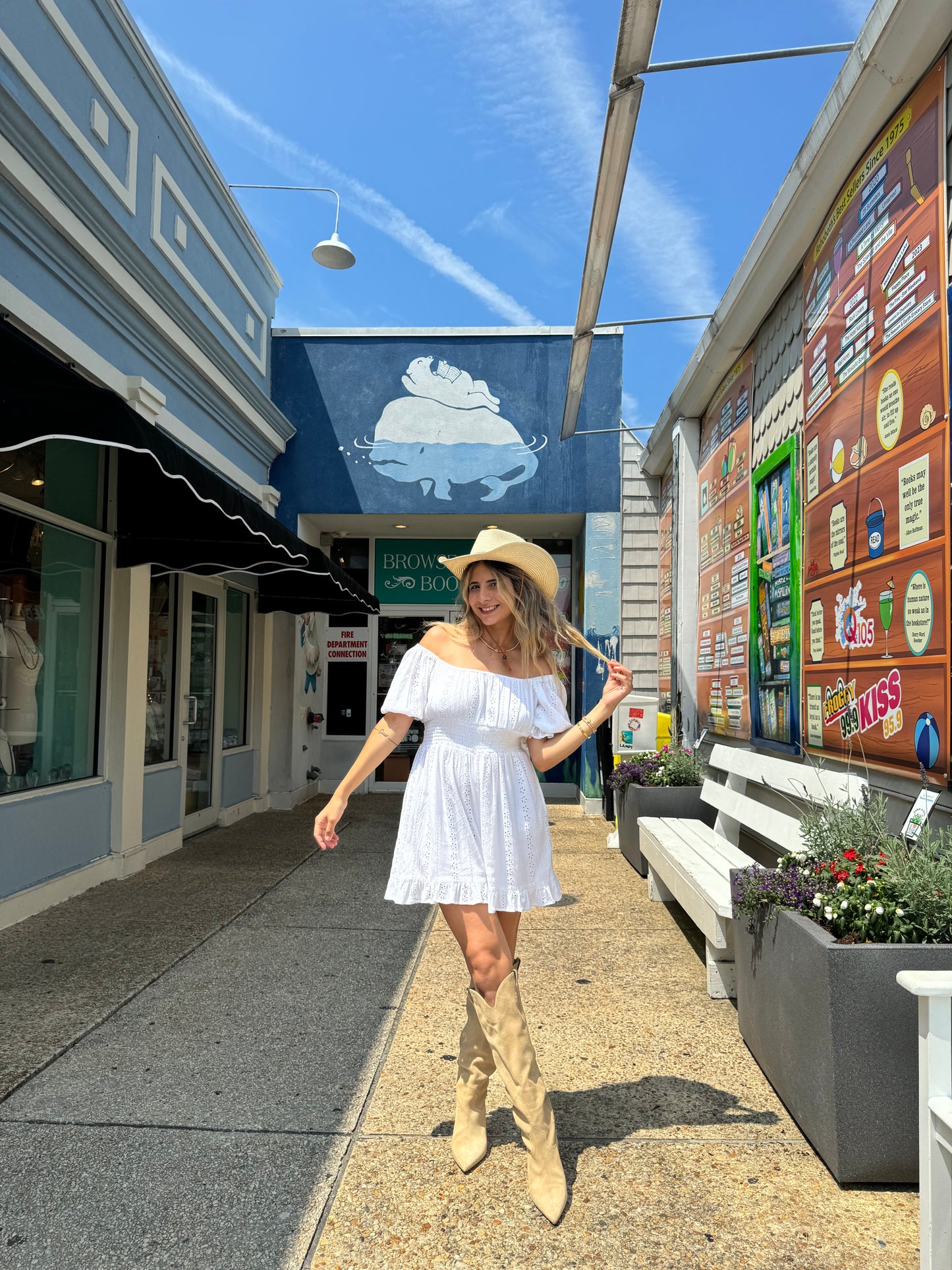 White Square Neck Romper