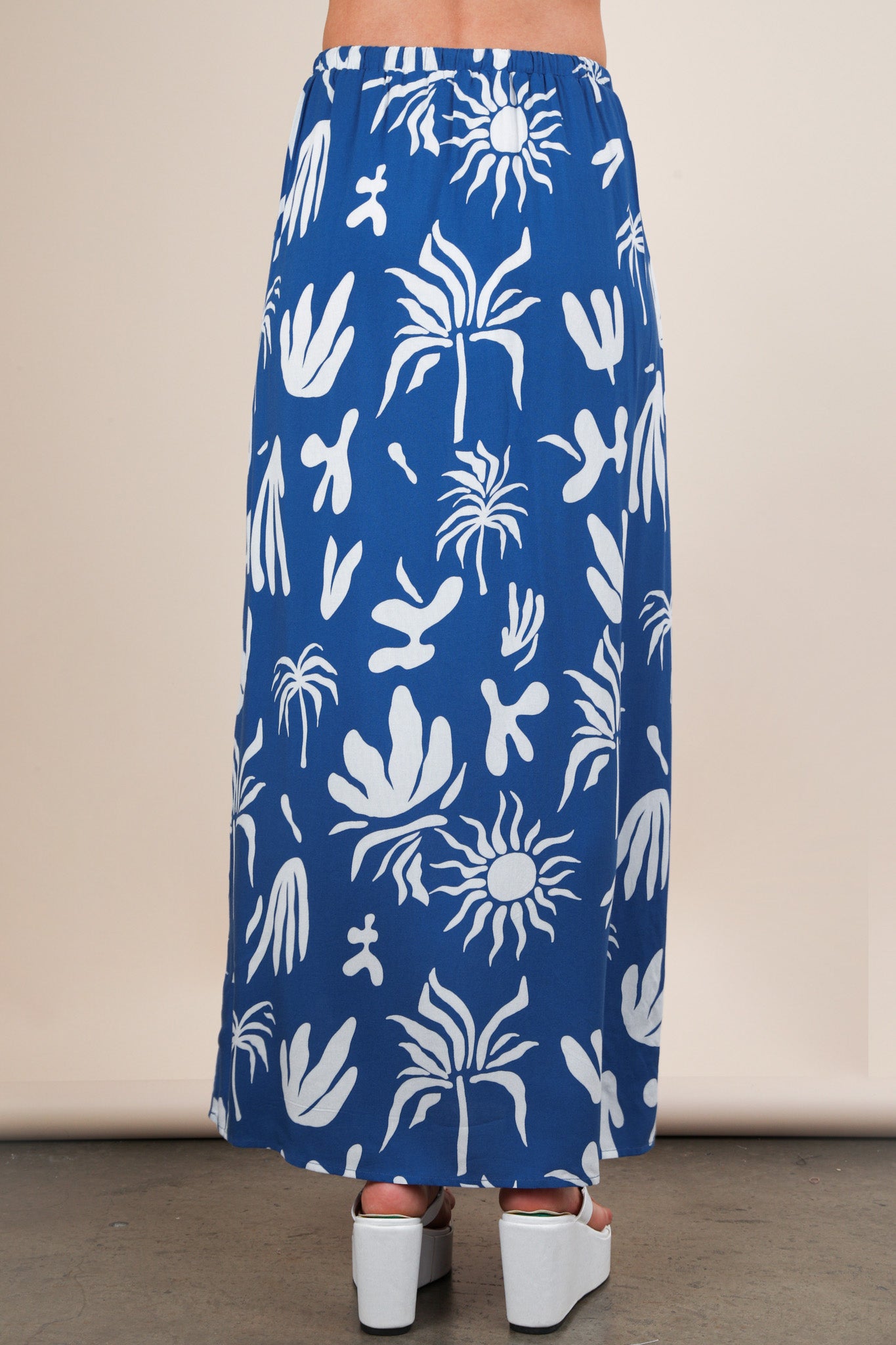 Printed Resort Midi Skirt