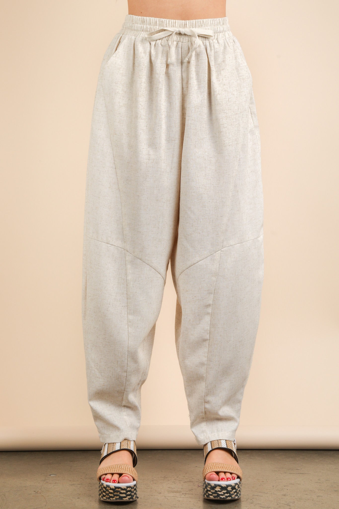 Solid Barrel Comfy Woven Pant