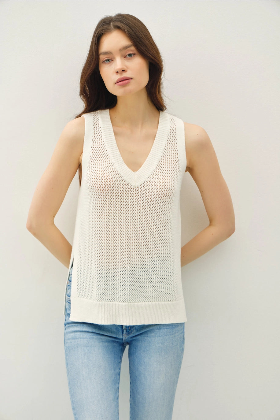 Varsity Style Vneck Tank