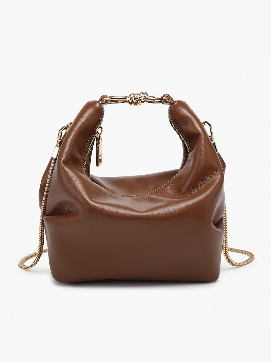 Belfast Mini Satchel w/ Snap Hook Closure & Chain Strap