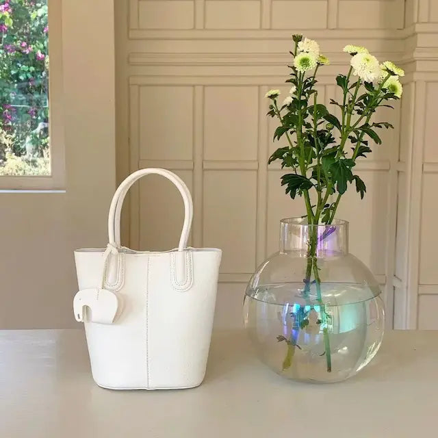 Small Tote/Crossbody Bag W/Matching Bag Charm