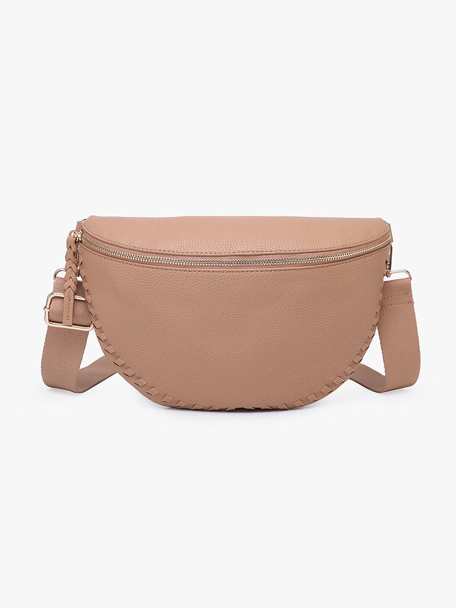 Janae Whipstitch Crossbody/Sling Bag w/ Detailed Strap