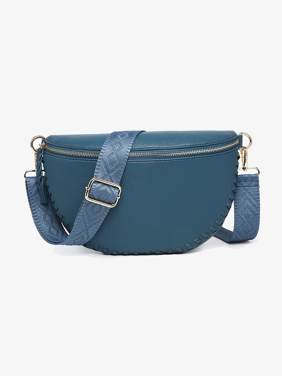 Janae Whipstitch Crossbody/Sling Bag w/ Detailed Strap
