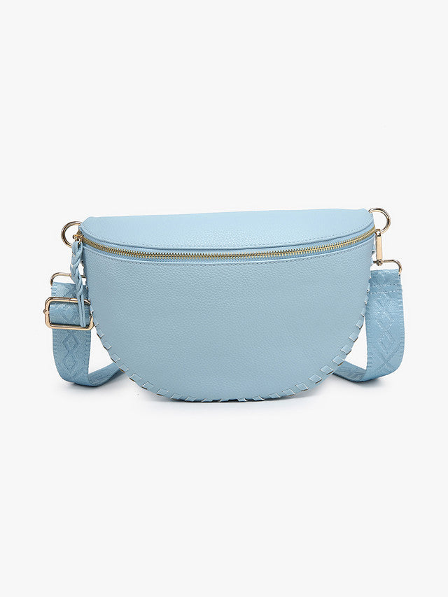 Janae Whipstitch Crossbody/Sling Bag w/ Detailed Strap