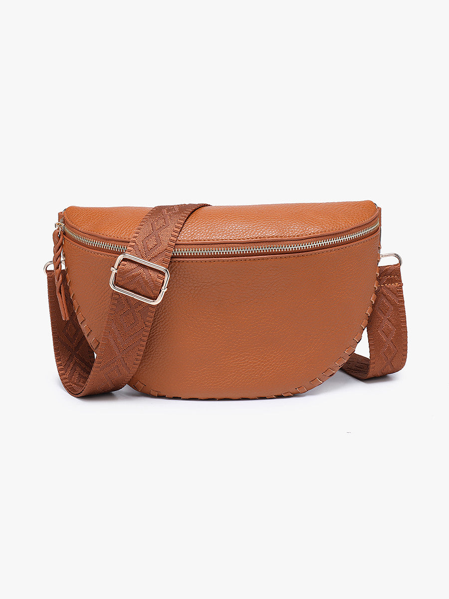 Janae Whipstitch Crossbody/Sling Bag w/ Detailed Strap