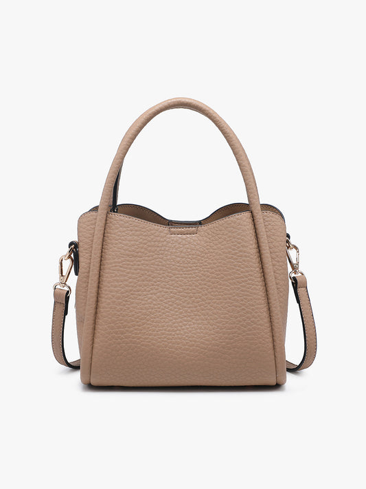 Ruby 3-Compartment Satchel w/ Dual Handles