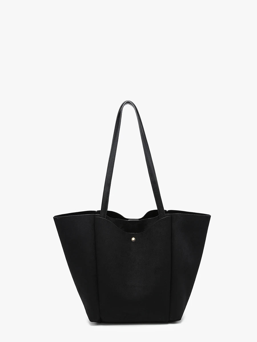 Giselle Faux Suede Tote w/ Inner Bag