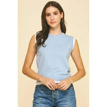 Double Layered Sleeveless Knit Top