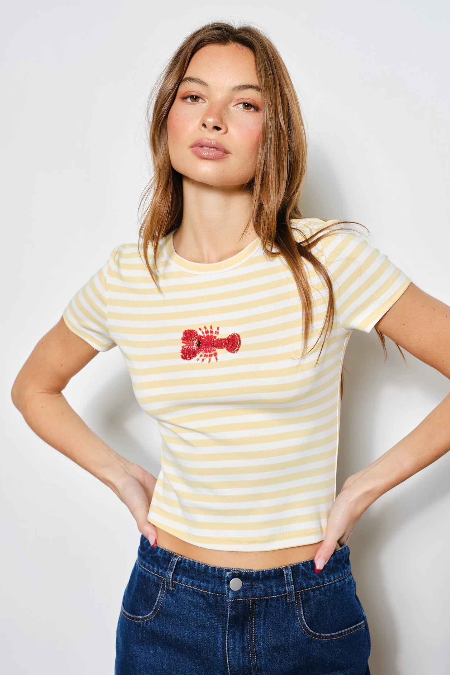 Zandra Lobster Beaded Tee