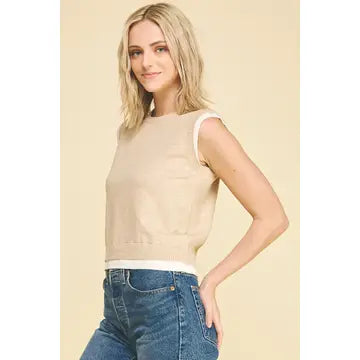 Double Layered Sleeveless Knit Top