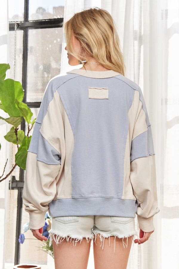 Solid Long Sleeve Sweater Top