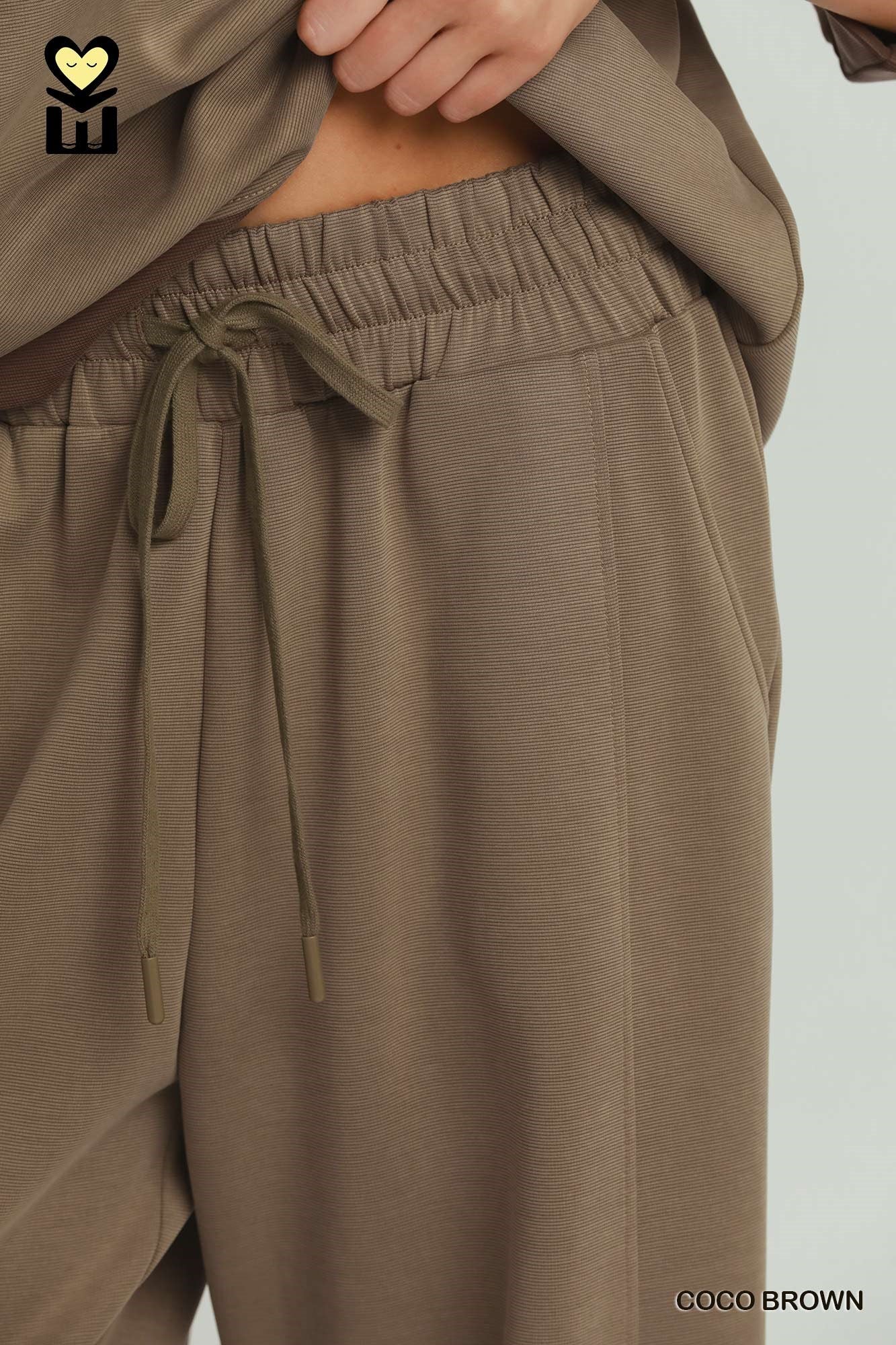 Modal & Tencel Colorblock Straight Pants