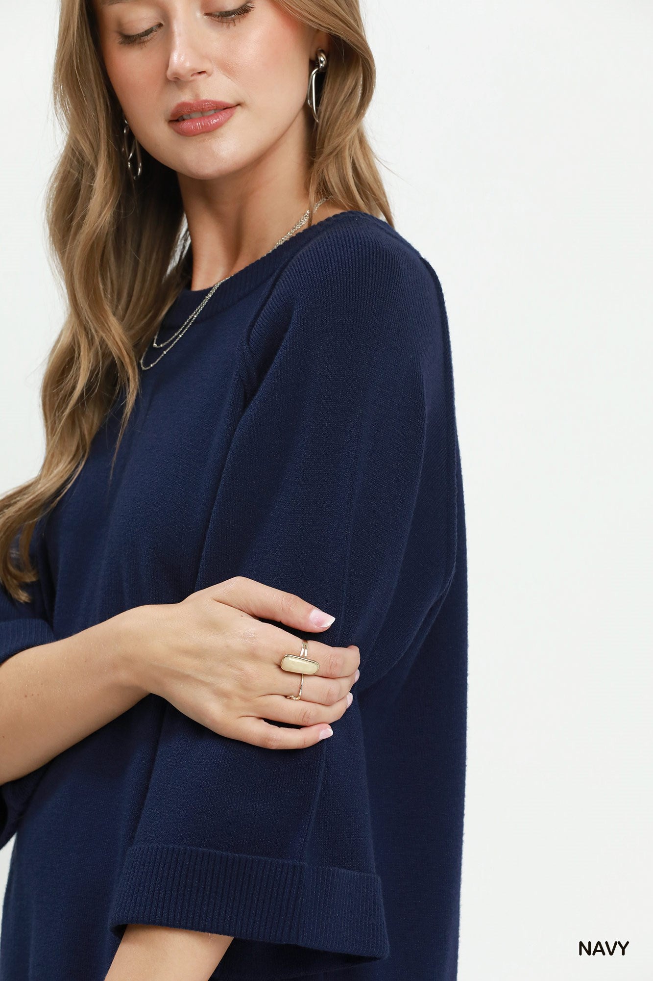 Crewneck Pullover Sweater Knit Top