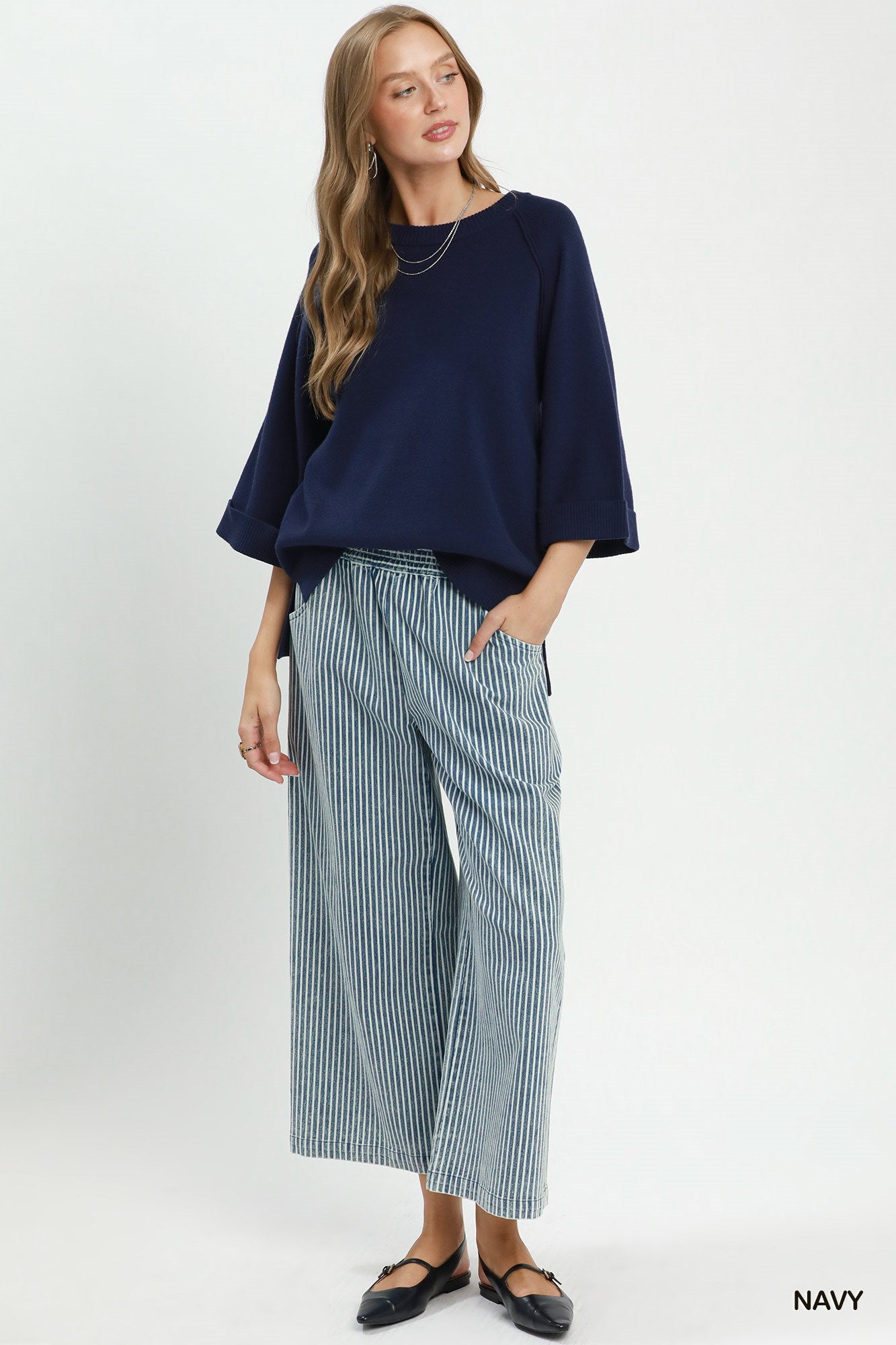 Crewneck Pullover Sweater Knit Top