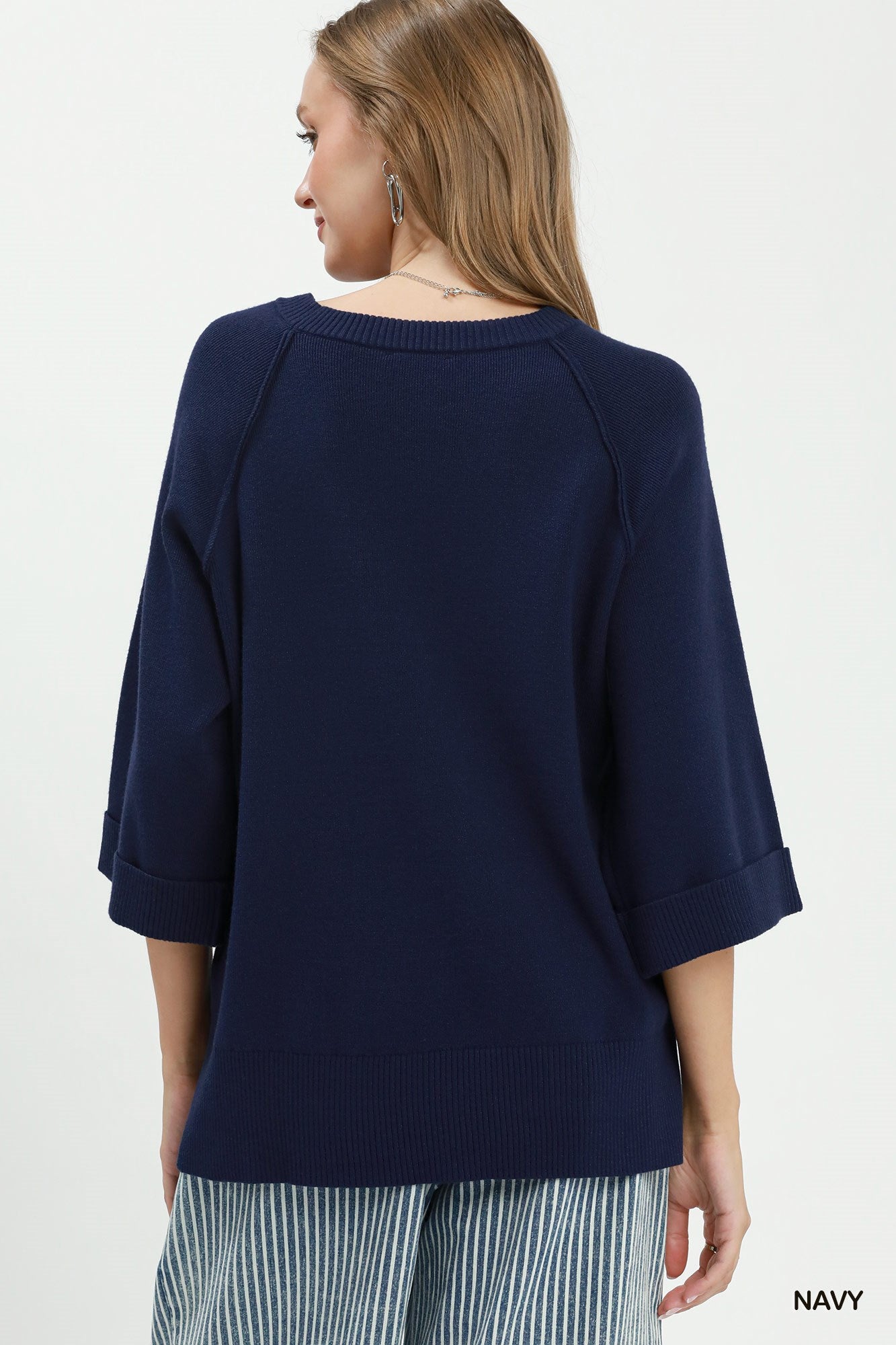 Crewneck Pullover Sweater Knit Top