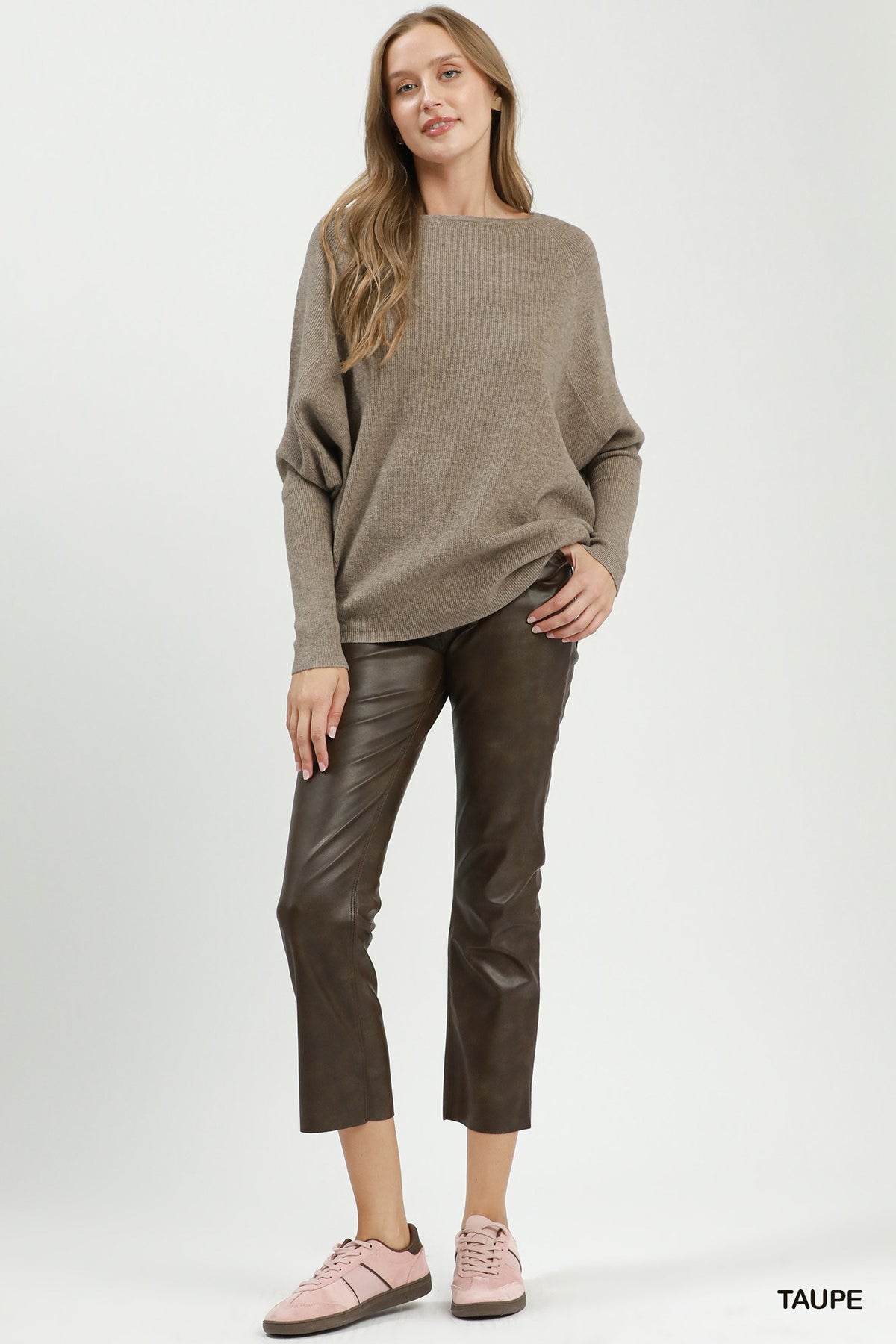 Boat Neck Knit Sweater Top