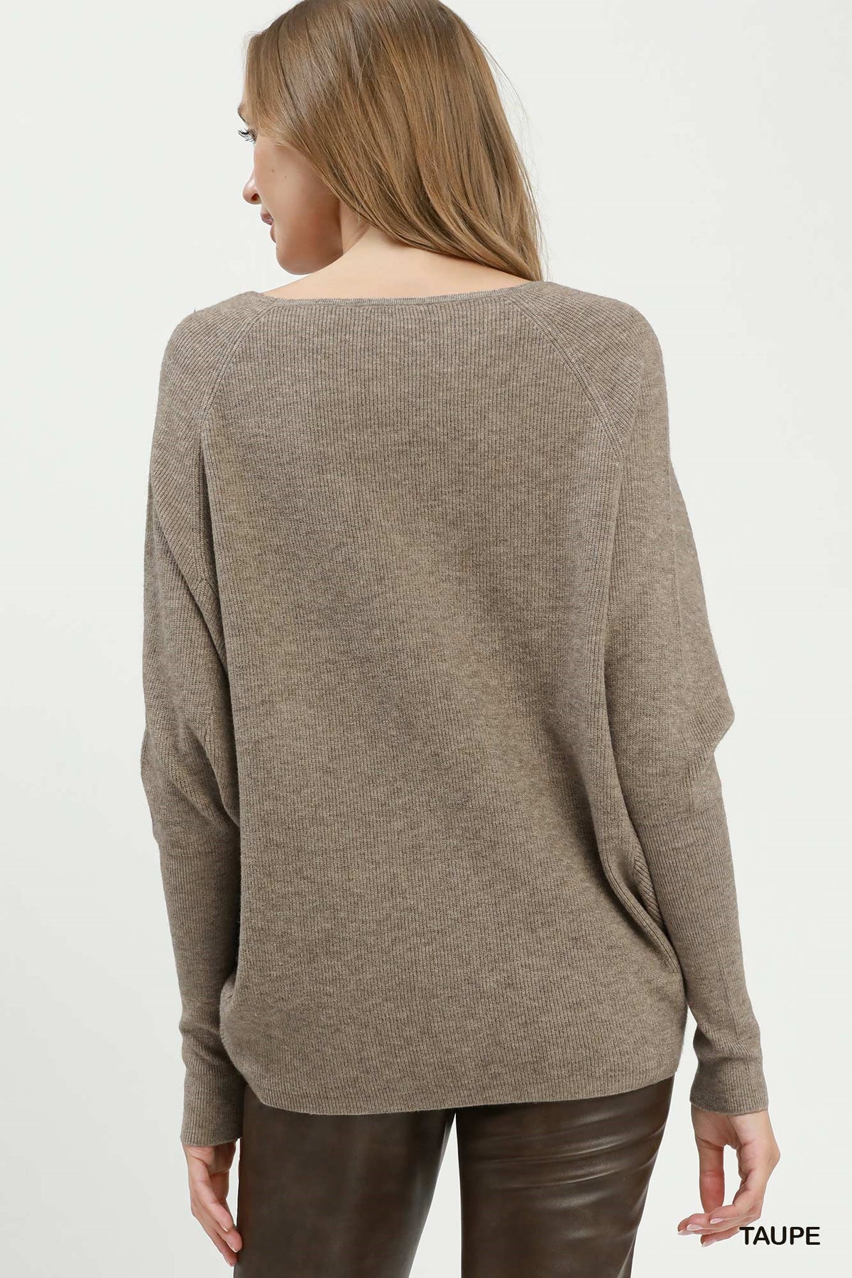Boat Neck Knit Sweater Top