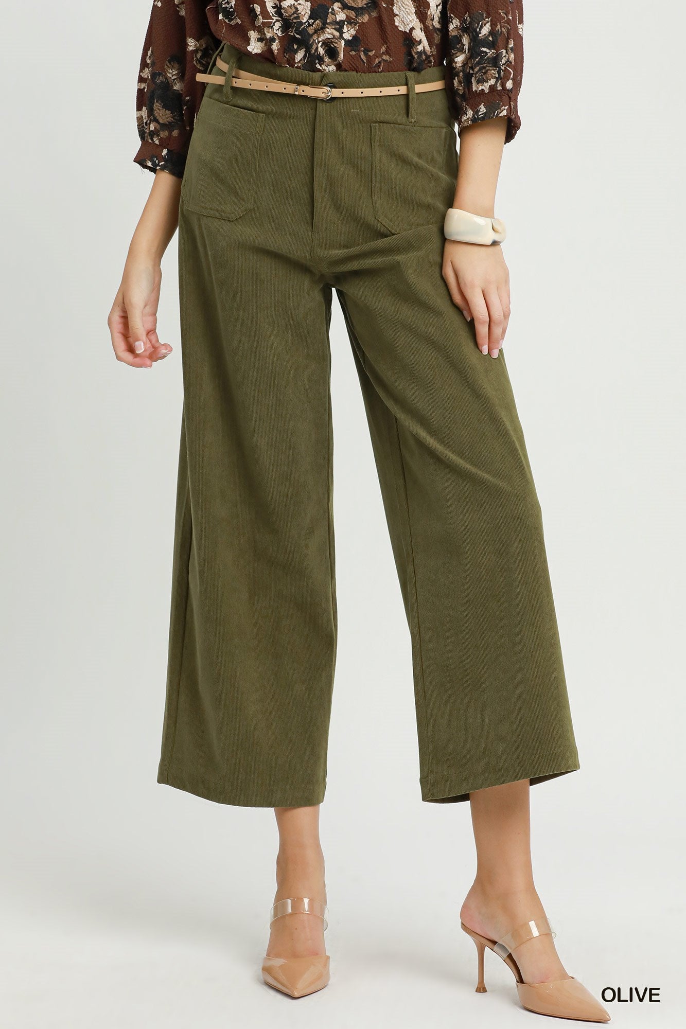 Corduroy Wide Leg Pants