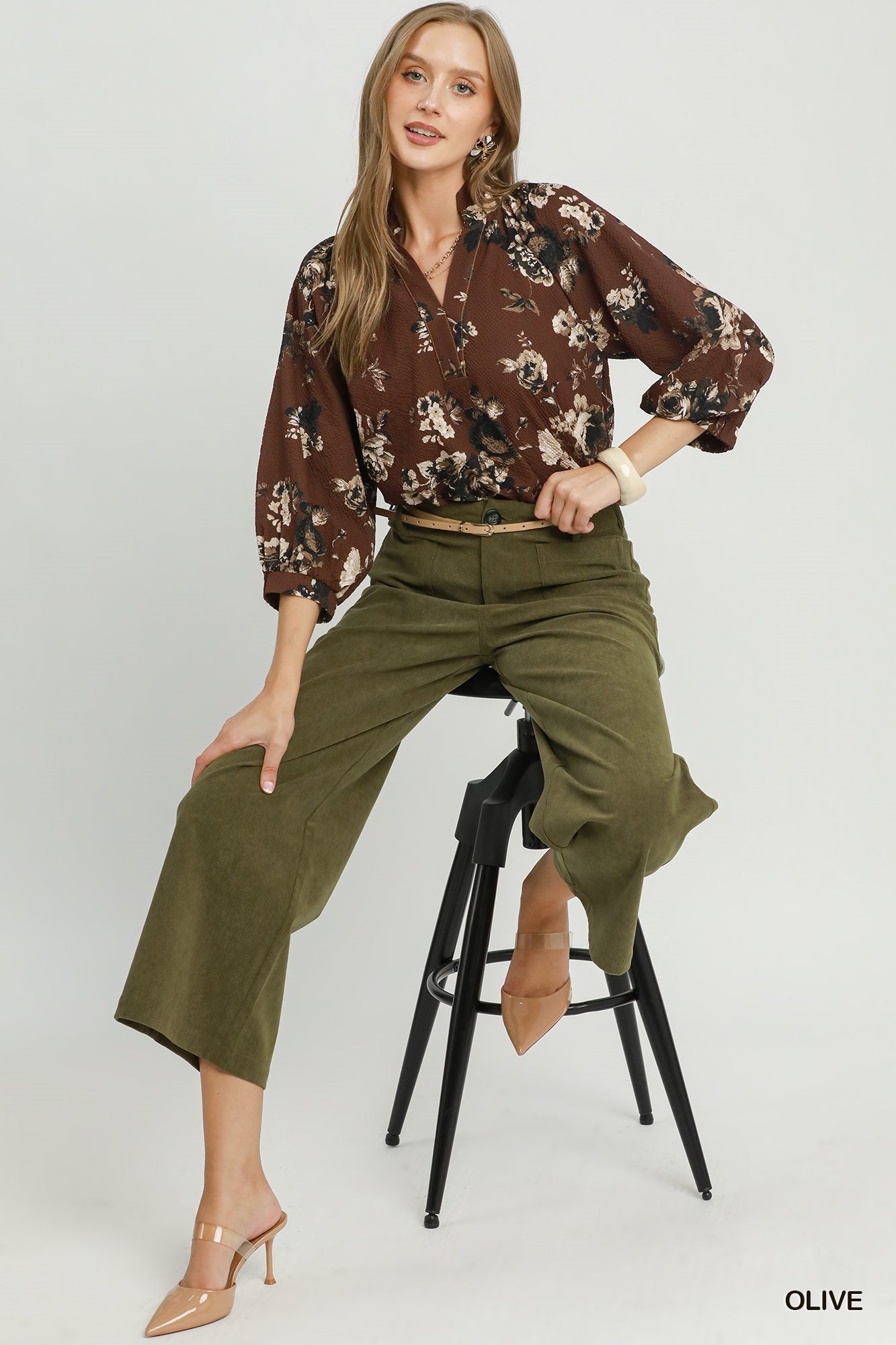 Corduroy Wide Leg Pants
