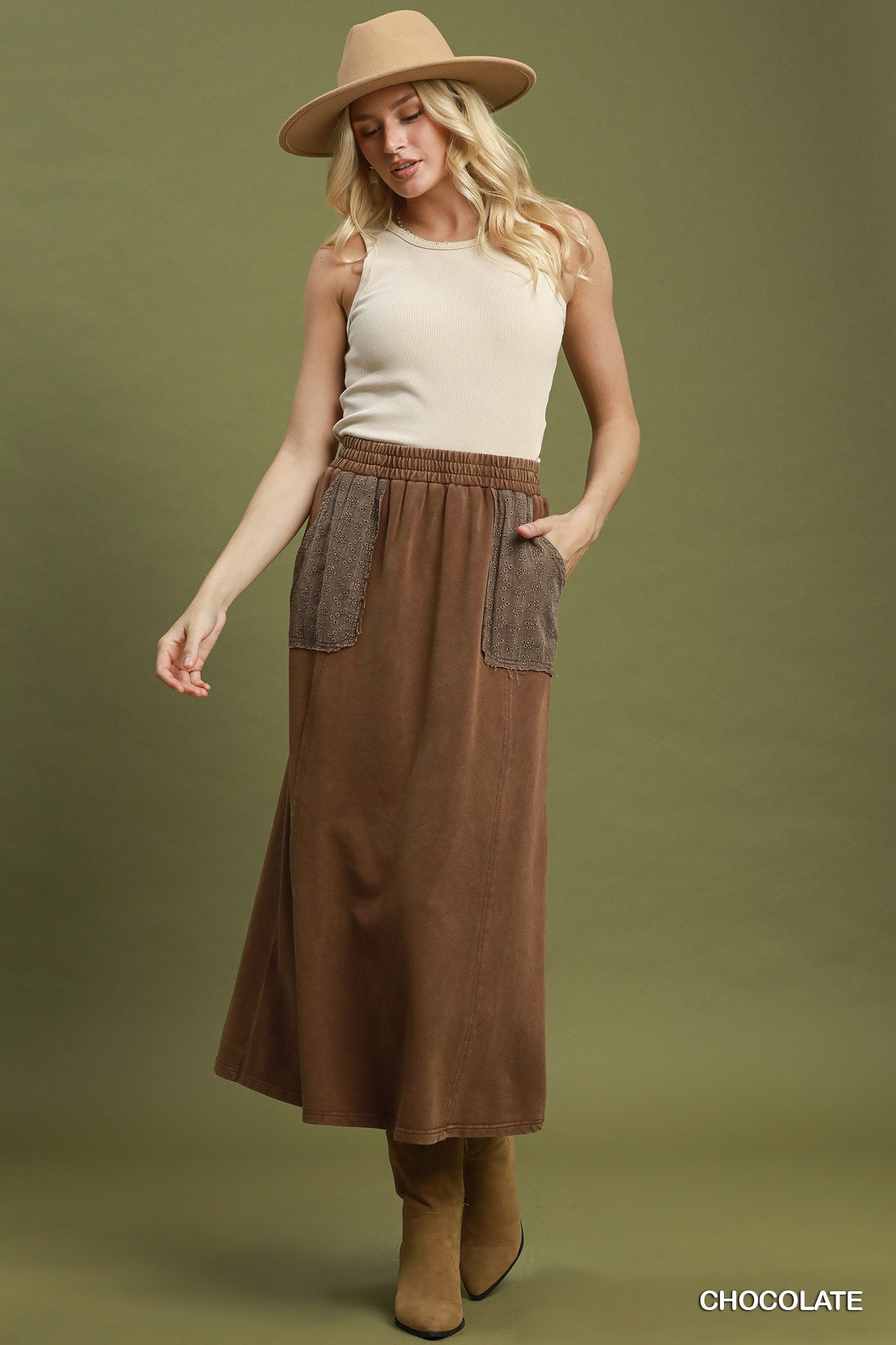 French Terry Maxi Skirt