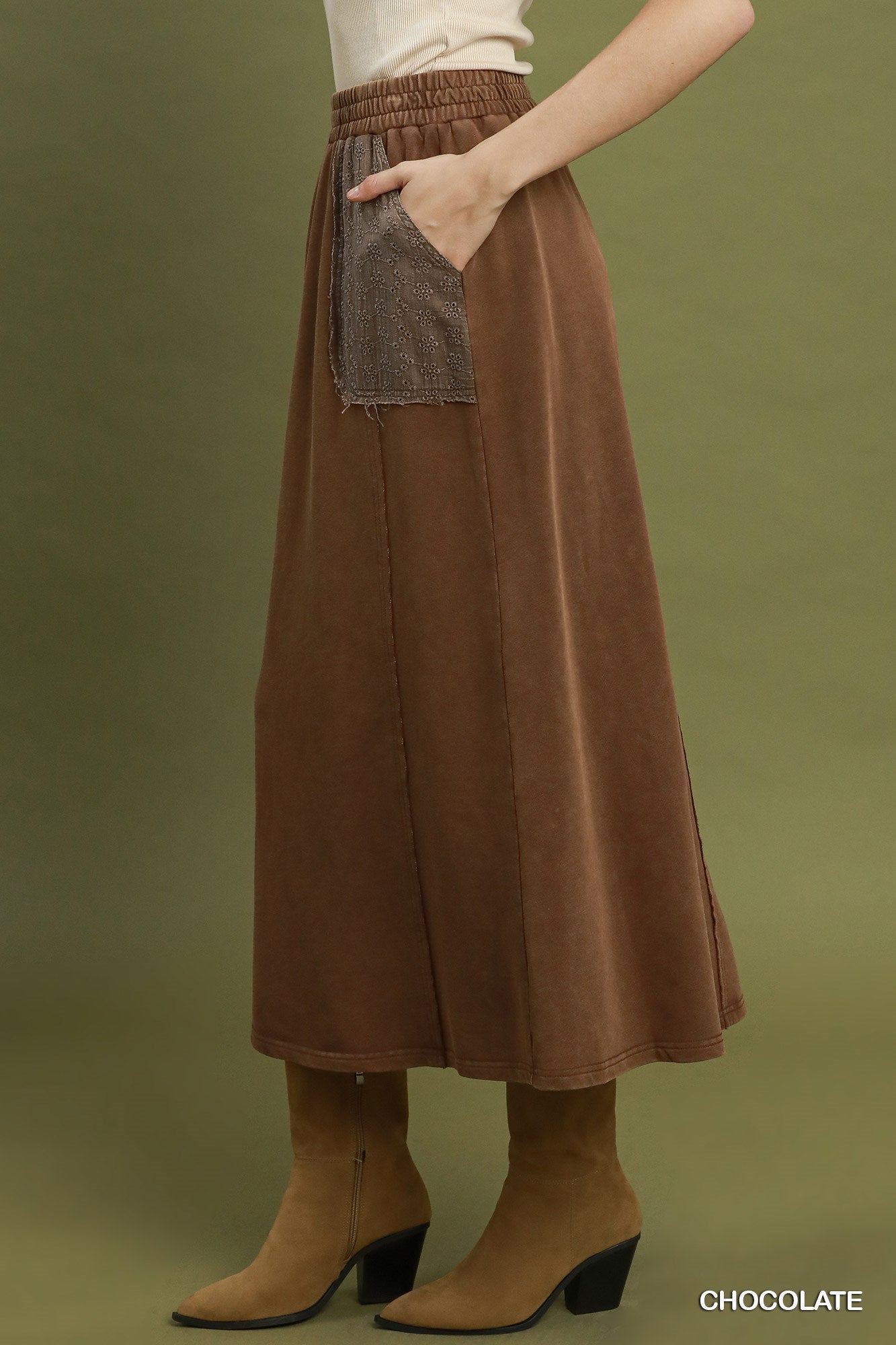 French Terry Maxi Skirt