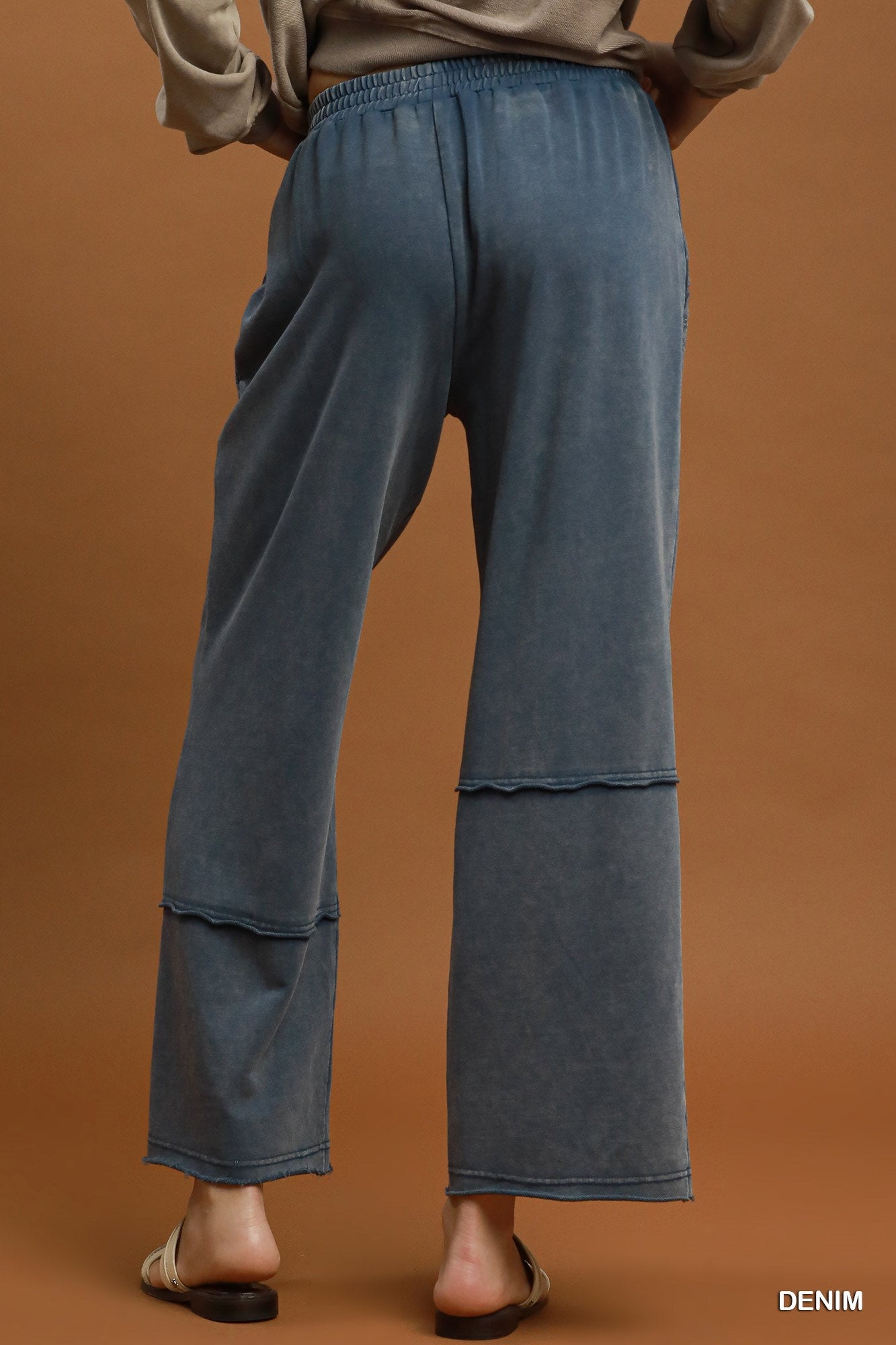Mineral Wash Wide Leg Lounge Pants