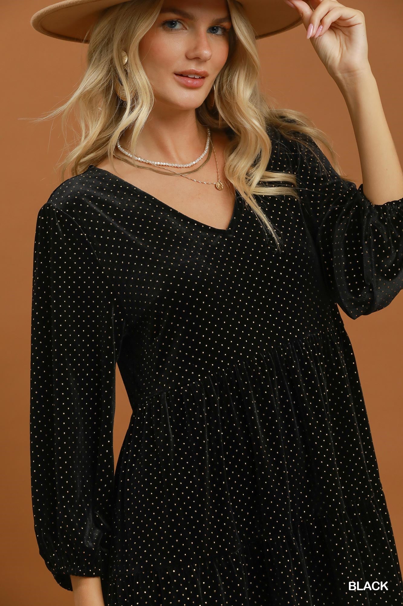 Velvet Tiered Mini Dress