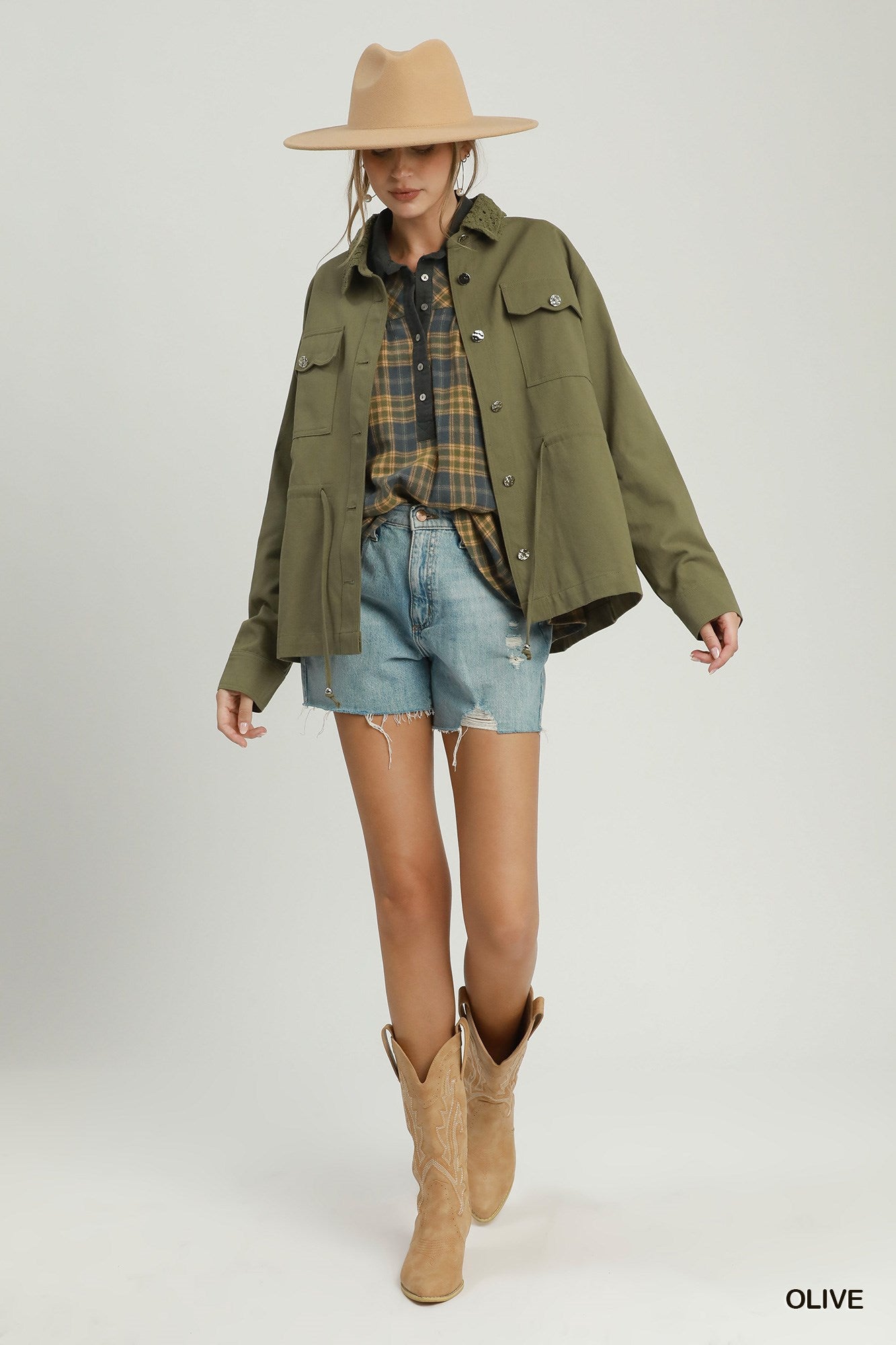 Collar Scalloped Detailed Jacket
