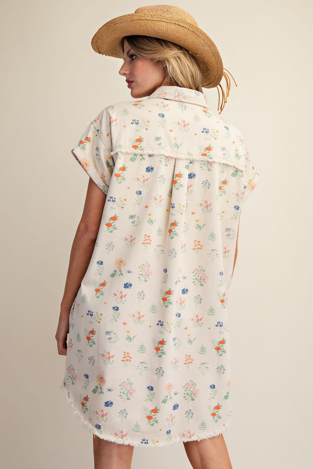 Soft Garden Button Dress