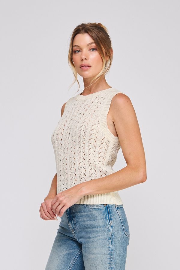 Pointelle Sweater Vest