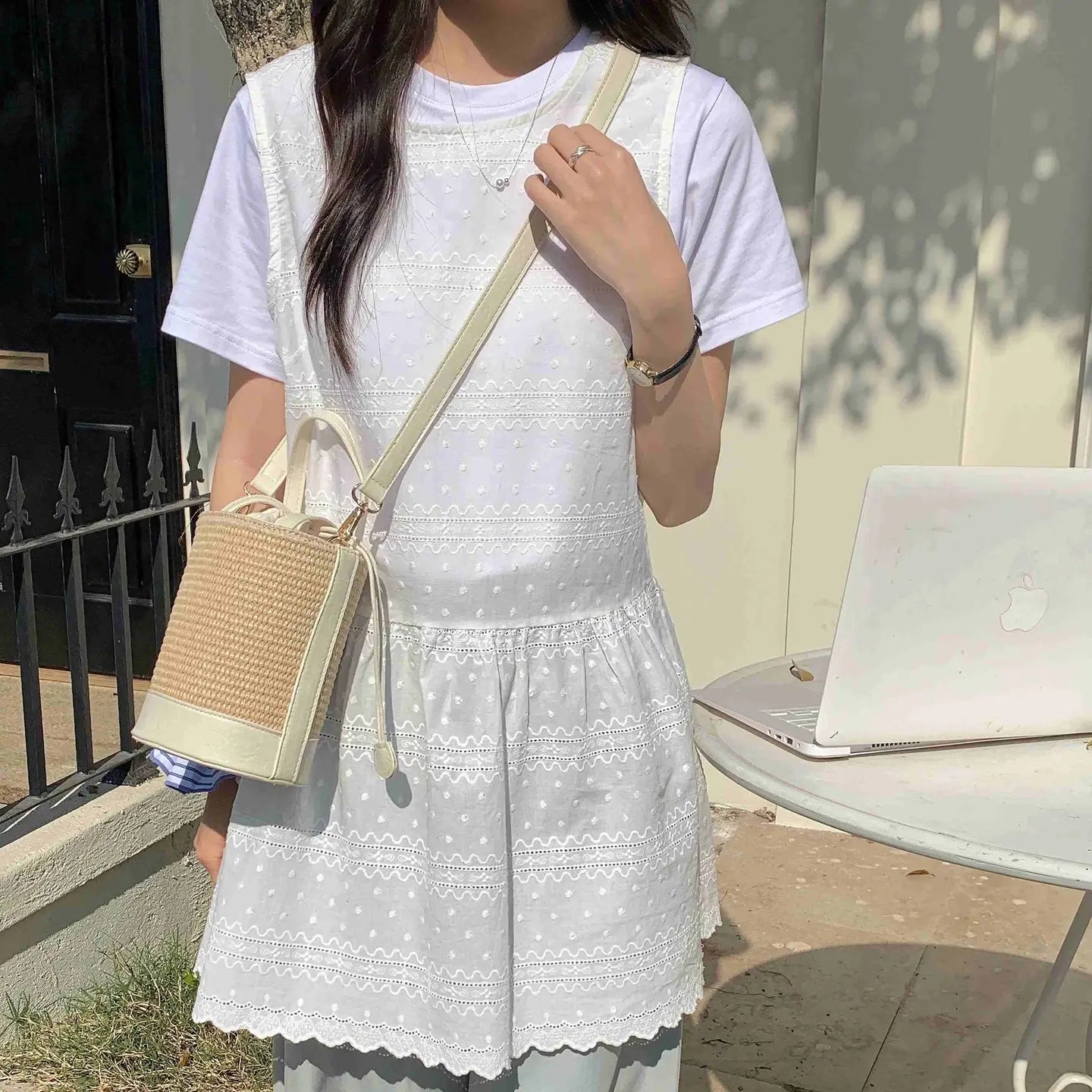 Straw Bucket/Crossbody Bag