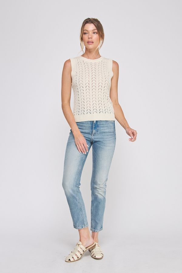 Pointelle Sweater Vest