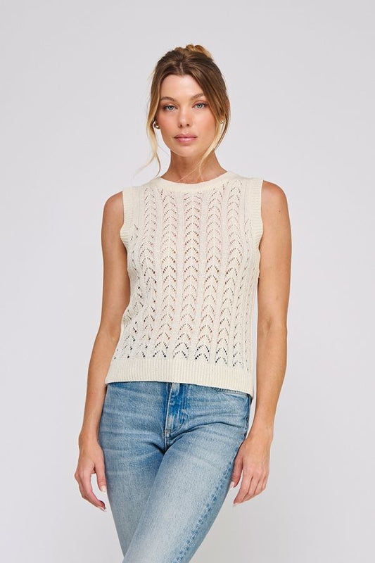 Pointelle Sweater Vest