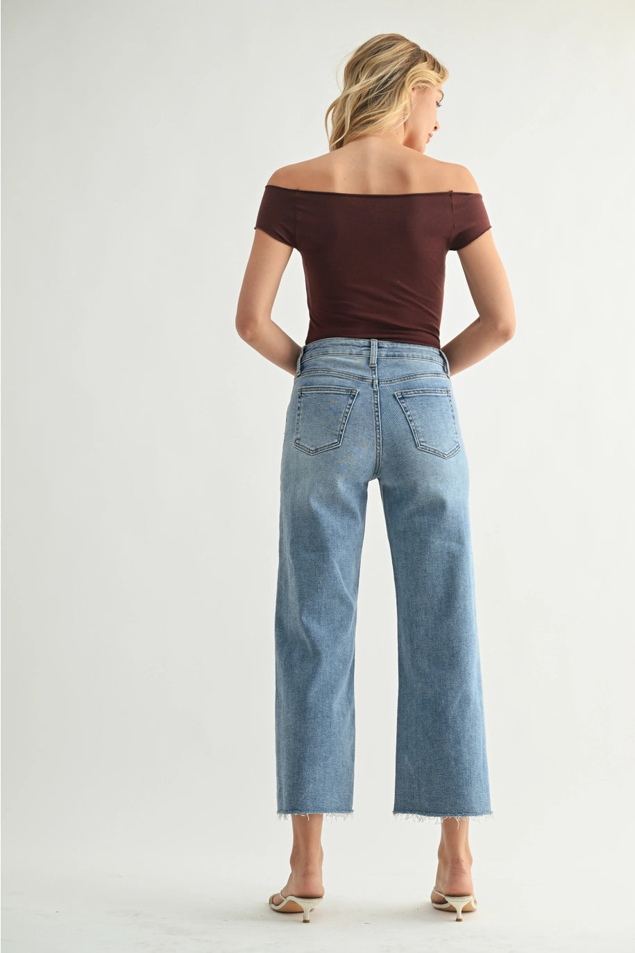 Slim Wide Leg Pants