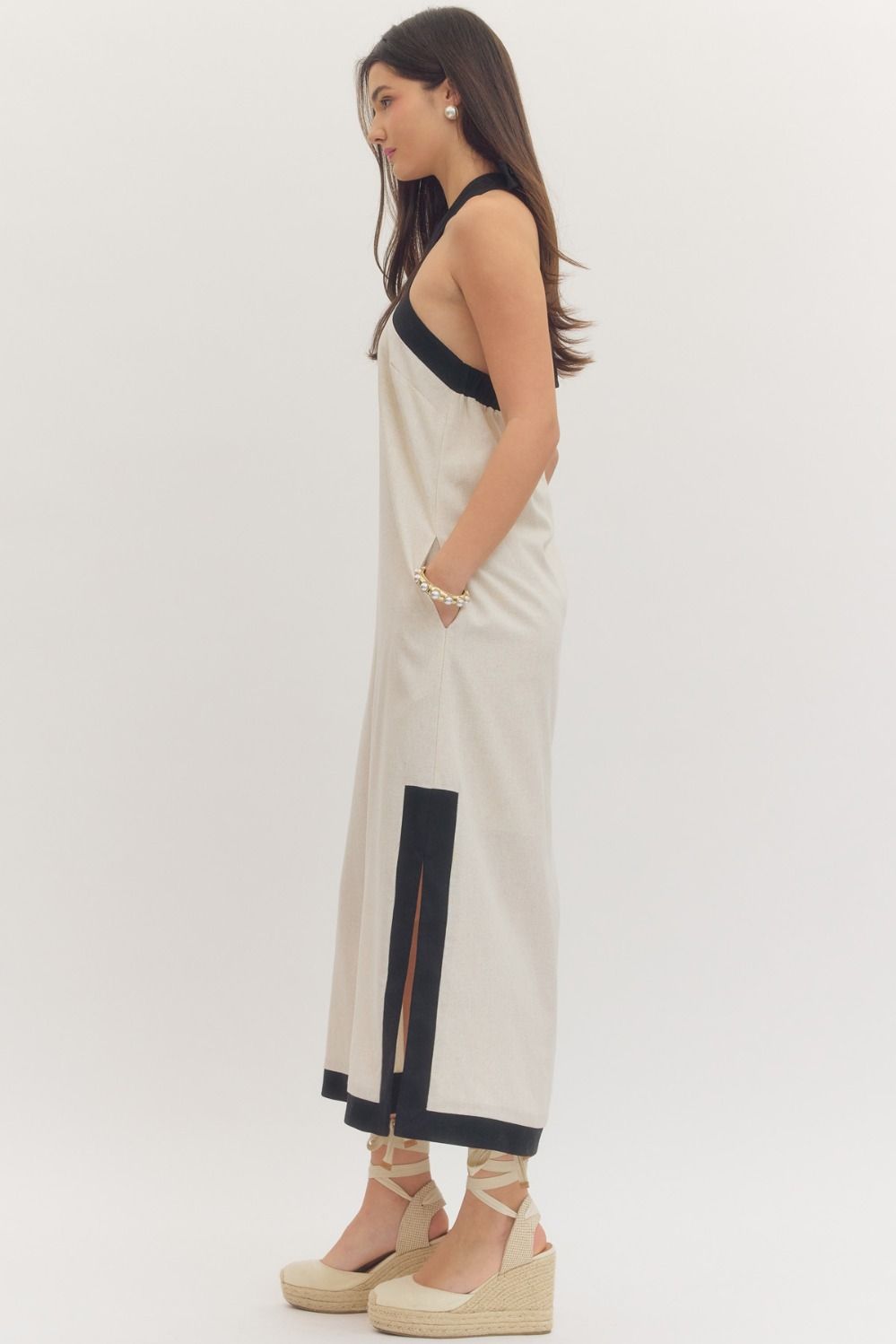 Harbor Glow Halter Dress