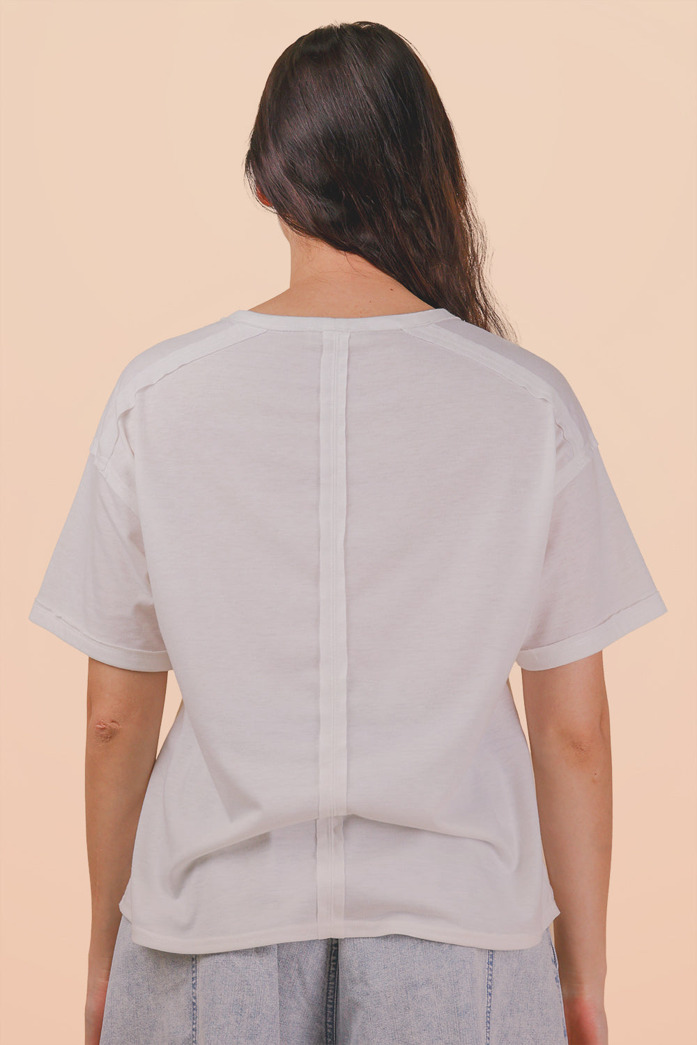 Mineral Washed Knit Top w/ Pocket