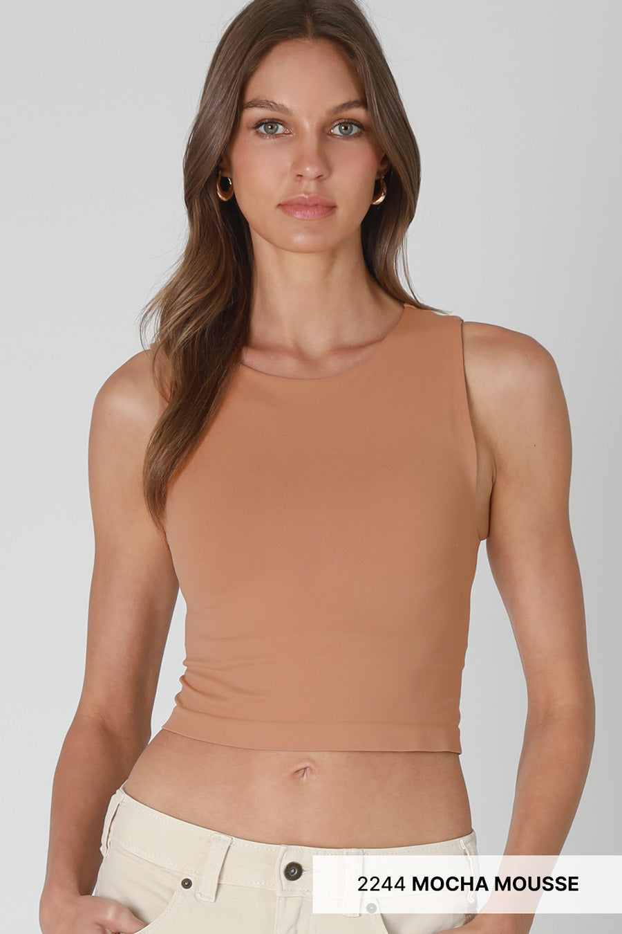 Clean Line Crew Neck Crop Top